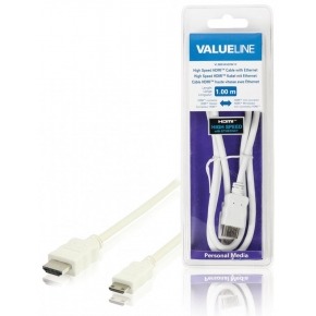 Cable HDMI de alta velocidad con conector HDMI Ethernet - mini conector HDMI de 1.00 m en color bla