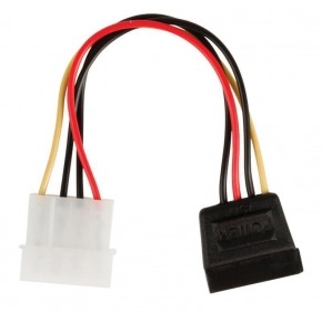 Cable adaptador de alimentación interna, SATA 15 pines hembra Molex macho, 0,15 m multicolor