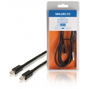 Cable Mini DisplayPort macho - Mini DisplayPort macho de 2,00 m en color negro