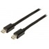 Cable Mini Displayport Macho - Mini Displayport Macho De 2,00 M En Color Negro