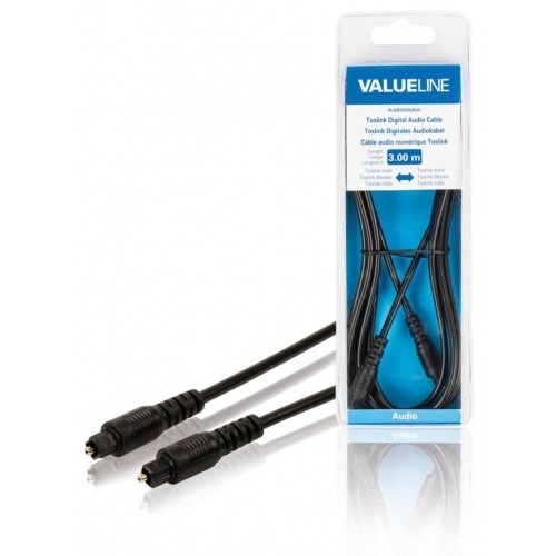 Cable de audio digital Toslink macho - Toslink macho de 3.00 m en color negro