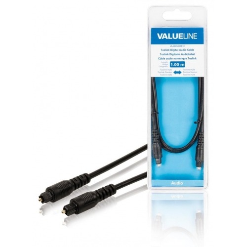 Cable de audio digital Toslink macho - Toslink macho de 1.00 m en color negro