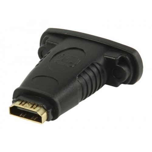 Adaptador HDMI - DVI con entrada HDMI - DVI hembra en color negro