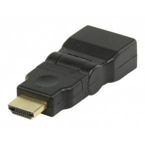 Adaptador HDMI con conector giratorio HDMI - entrada HDMI en color negro