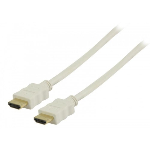 Cable HDMI de alta velocidad con conector HDMI Ethernet conector HDMI de 0.50 m en color blanco