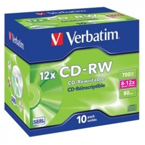 CD-RW 12x 700MB 10 uds. en estuche individual