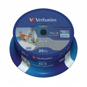 BD-R SL Datalife 25GB* 6x Wide Inkjet Printable 25 Pack Spindle