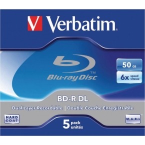 BD-R DL 50GB* 6x 5 Pack Jewel Case
