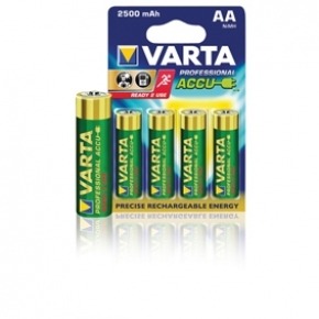 Pilas NiMH AA/LR6 1.2 V 2500 mAh R2U Professional en blíster de 4 pcs