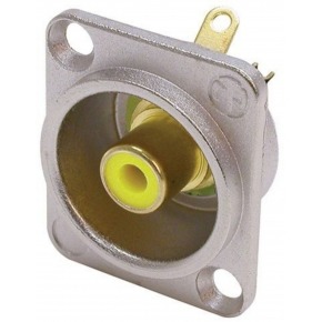 Cinch panel socket Niquelado Amarillo