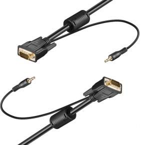 Cable VGA Macho a Macho con jack de audio 3.5 2m