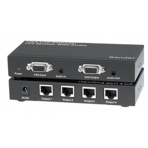 Extender VGA via UTP + Splitter 1x4 con Audio
