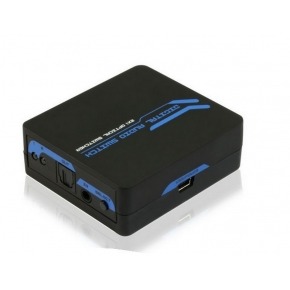 Conmutador Toslink para cables de audio de fibra óptica 2x1