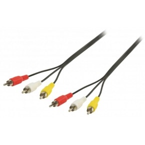 Cable Audio-Video (3xRCA-M/M) 20m