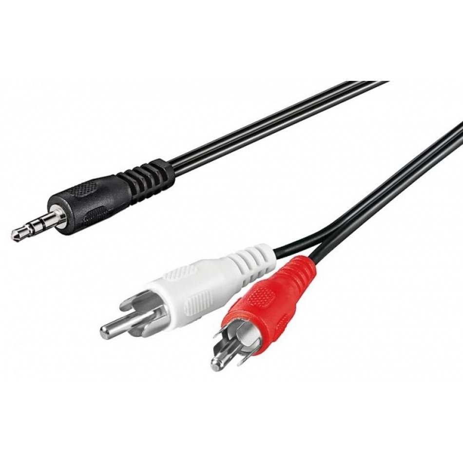 Cable MiniJack 3.5 Macho a 2xRCAMacho de 3m