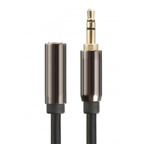 Cable de audio estéreo jack 3.5mm macho a hembra de 0.25m apantallado