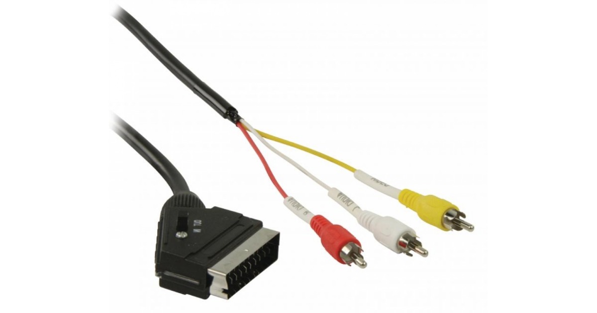 Cable Euroconector a 3 x RCA 1 m.