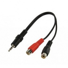 Conector MiniJack Estéreo 3.5m a 2xRCA Hembra 0,20m