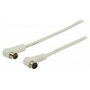 Cable ant coax 75 Oms M/H Blan codo 1.5m