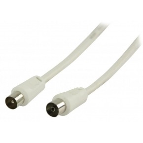 Cable antena coaxial 75 O M/H Blanco 20m