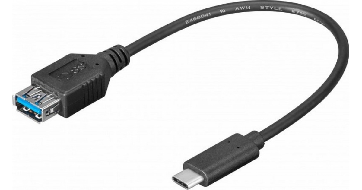 Cable USB-C 3.1 macho a USB-C 3.0 hembra de 0.2m