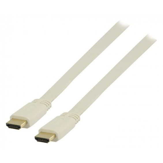 Cable HDMI plano Blanco de 5m