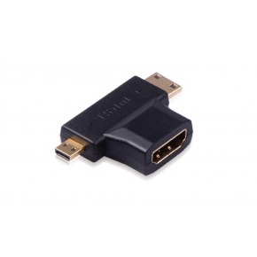 Adaptador Hdmi H a mini & micro HDMI macho