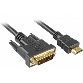 Cable HDMI a DVI 18+1 pins Conectores dorados 30AWG 5m