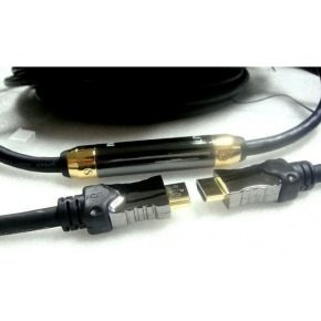 Super Cable hdmi High Speed with ethernet - 20m - nylon + conectores aluminio (M/M) y Amplificador(Booster)