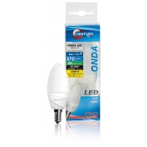 Bombilla LED de vela, 6 W, base E14