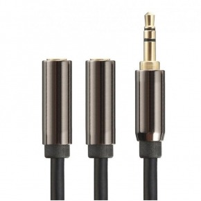 Cable jack 3.5mm macho a 2 jack 3.5mm hembra de 2m apantallado