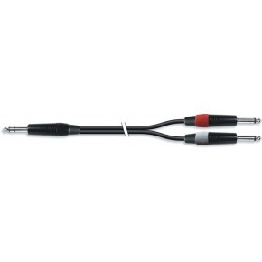 CABLE PARA INSTRUMENTOS ESTEREO JACK 6.35 A 2 JACK 6.35 MACHO MONO L/R DE 3 M