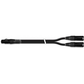 Adaptador-conector de 1 XLR Hembra a 2 XLR Macho Splitter, DE 20 CM, con conectores metalicos