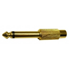 JACK 6,35 MACHO A RCA HEMBRA DORADO