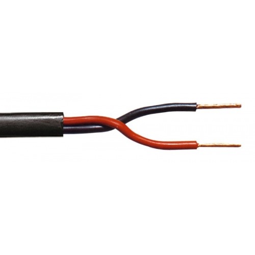 Cable de audio 2 x 2.00 mm² en bobina de 100 m en color negro