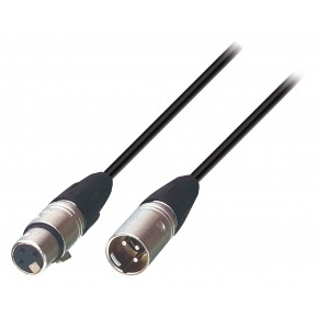 Cable de Altavoz XLR 3-pin Macho - XLR 3-pin Hembra 3.00 m Negro