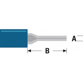 Conector Fast On 1.9 mm Macho PVC Azul