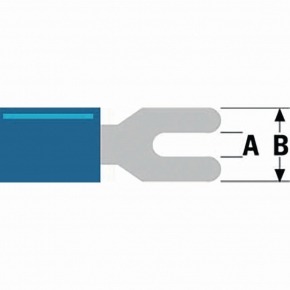Conector Fast On 5.3 mm Hembra PVC Azul