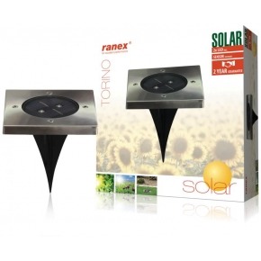Foco LED solar cuadrado para el suelo
