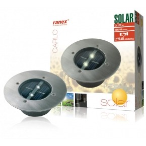 Foco LED solar redondo para el suelo