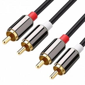 Cable 2xRCA M/M apantallado de 0,25m