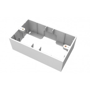 Caja de superficie blanca de dos vahias 146 x 86 x 45 mm