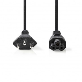 Cable de alimentación | Conector Tipo J (Suiza) - IEC-320-C5 | 2,0 m | Negro