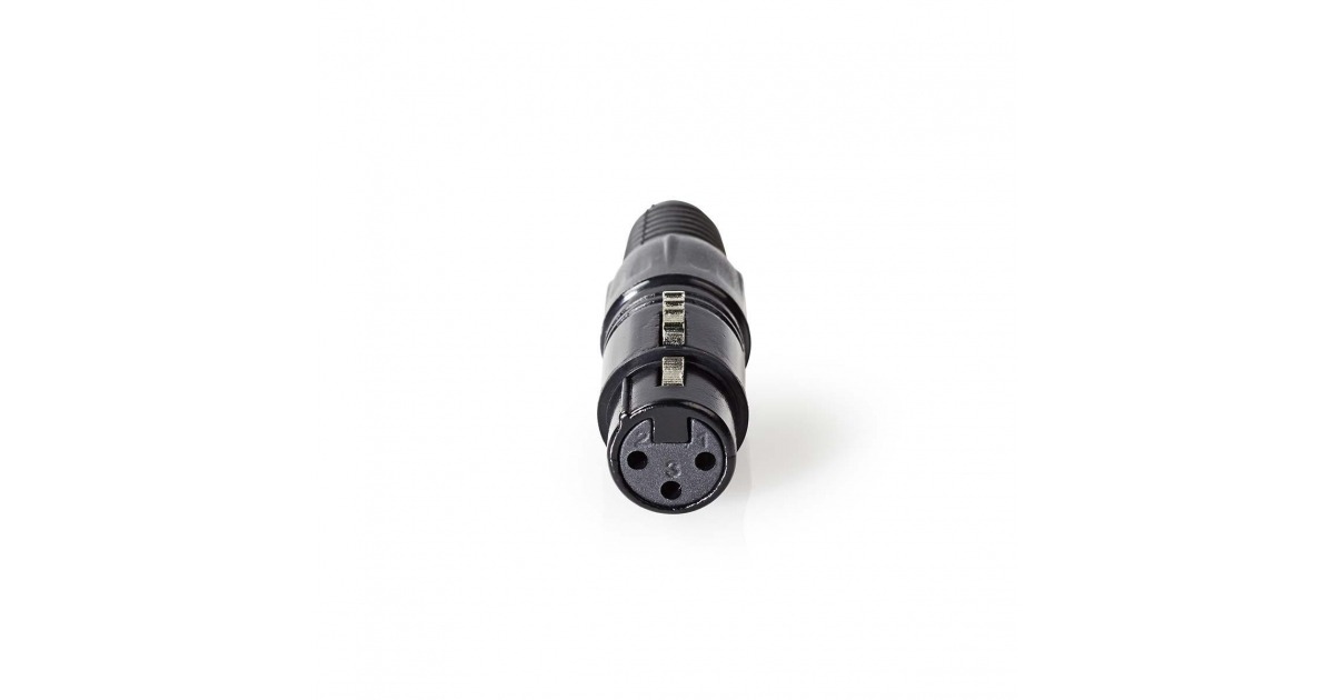 Conector XLR XLR de 3 Pines Hembra Negro de Nedis en Conectores Audio…