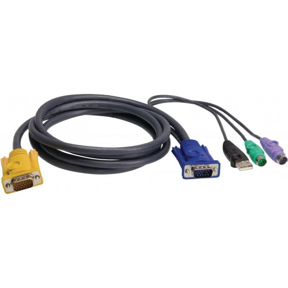 Special KVM combination cable, PS2USBVGA 3 m