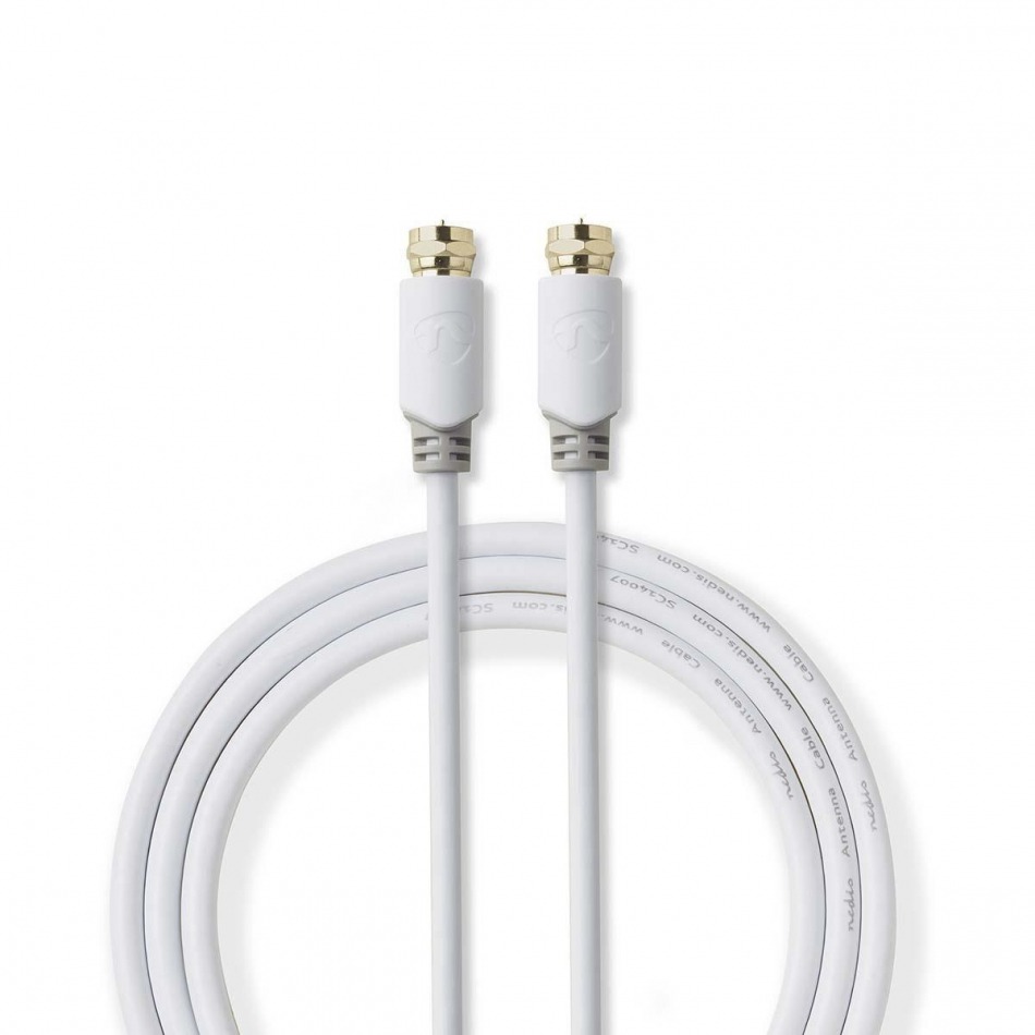 Cable de Satélite y Antena F Macho F Macho 2,0 m Blanco de Nedis en…