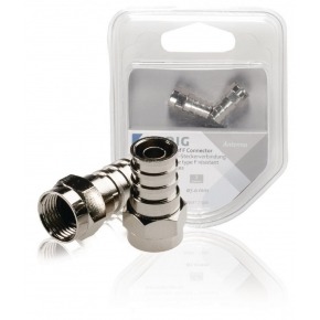 Conector F hembra resistente al agua de 7,00 mm, 2 uds. en metal