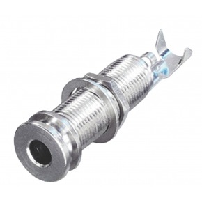 Conector Estéreo 6.35 mm Hembra Metal Plata