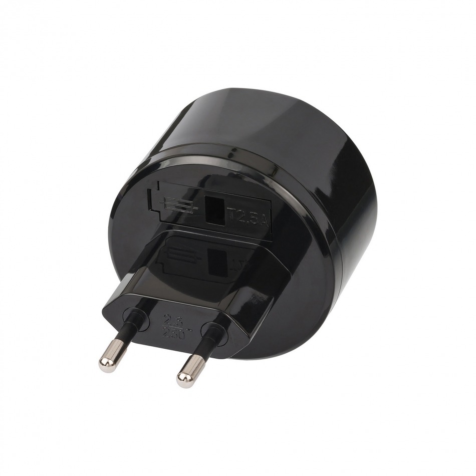 Adaptador de Viaje EE. UU. A Europa con Fusible de 2.5 A de Brennenstuhl… Adaptador de Viaje EE. UU. A Europa con Fusible de 2.5 A de Brennenstuhl…