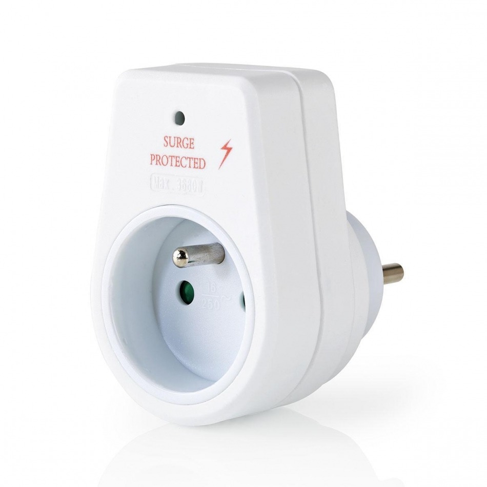 Regleta Protección frente a sobrecargas 1 tomas Blanco de Nedis en